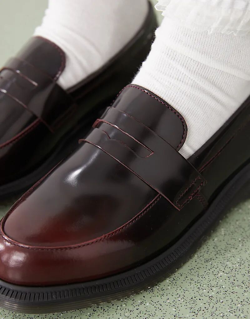 Лоферы Dr Martens Temera Kensington вишневого цвета — фото 3
