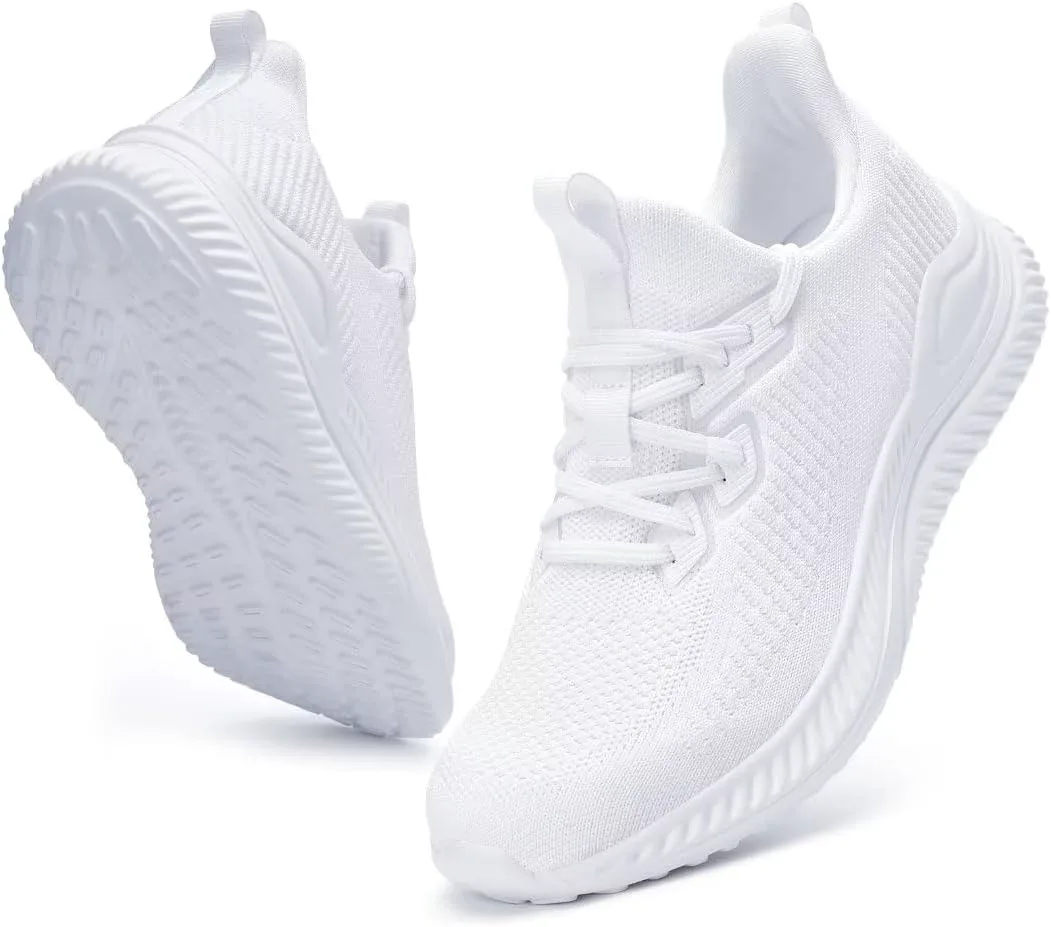 

Мужские слипоны Akk с широкой подошвой для ходьбы, с амортизирующей стелькой из памяти формы, для бега и тенниса, легкие дышащие повседневные кроссовки, белый