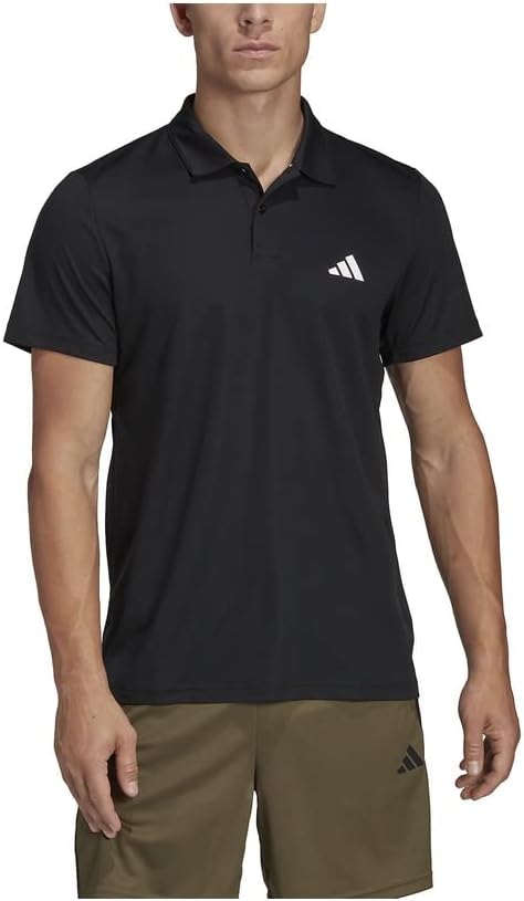 Мужская тренировочная футболка-поло Adidas BXH40 Train Essentials, черно-белый — фото 4