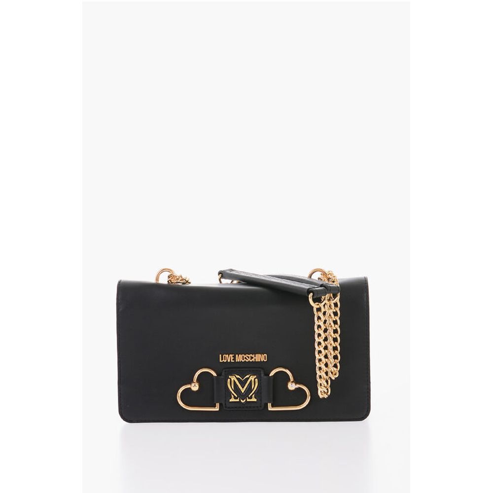 

Черная сумка через плечо из телячьей кожи Moschino, Black