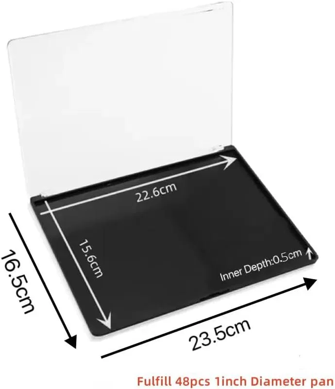 Магнитная палетка UDTIP 2 шт XL, 9.25x6.57 дюймов, черный — фото 2
