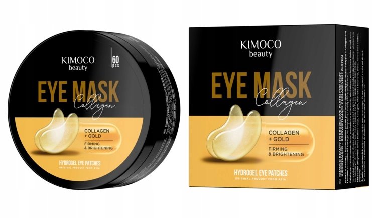 

Гидрогелевые патчи для глаз Kimoco Beauty с коллагеном и золотом, 60 шт.