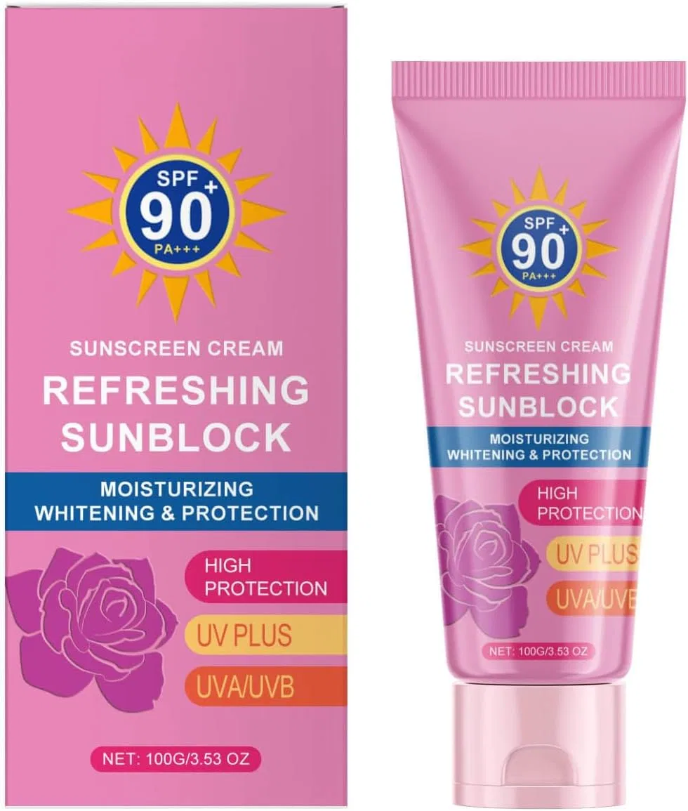 Солнцезащитный крем для лица Illuminating Sunscreen 90+ Care Barrier, 60 мл, розовый Generic