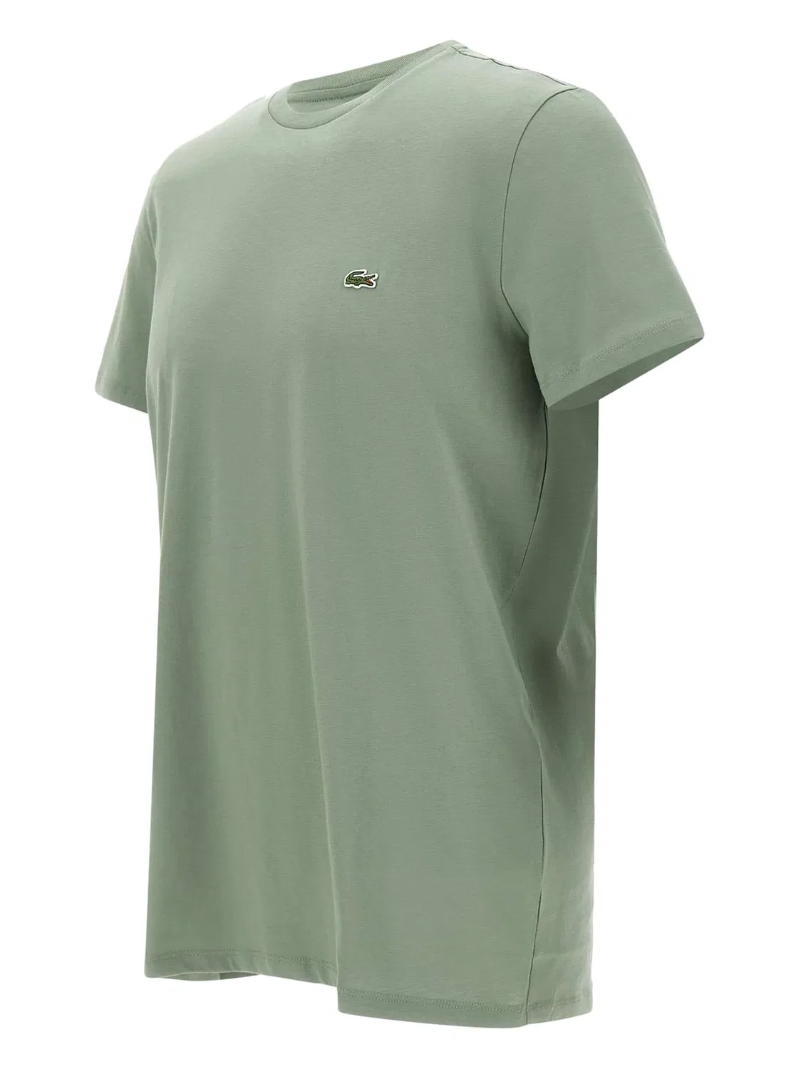 Футболка Lacoste с нашивкой-логотипом, однотонная, зеленый — фото 3