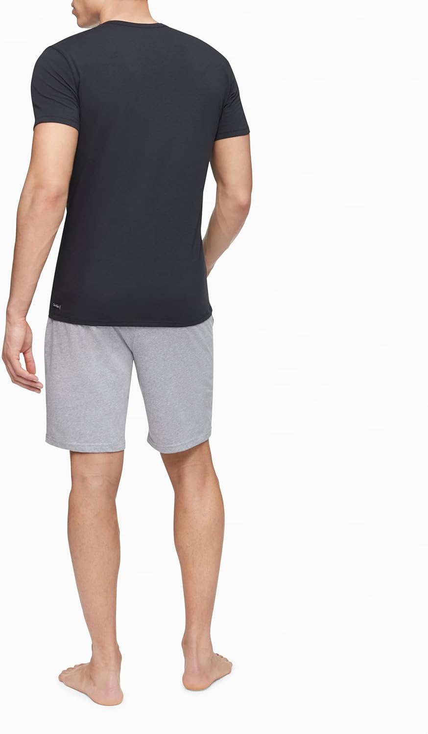 Комплект из 3 мужских нижних маек Calvin Klein из хлопка и эластичной ткани, 3 Classic Black Vneck — фото 4