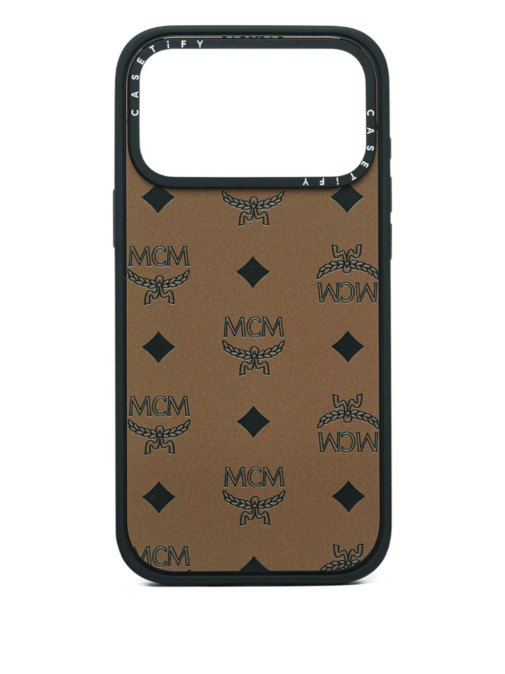 

Чехол для iPhone 17 Pro Max с монограммным узором X Casetify Mcm, коричневый