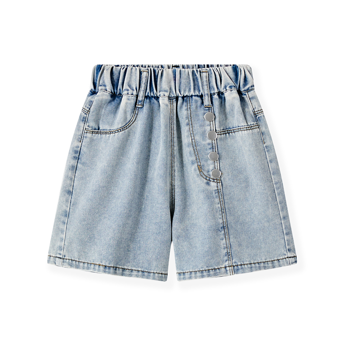 

Disney Шорты [Zootopia Collaboration]Judy Pattern Fashion Trendy Versatile Kids' Denim Blue