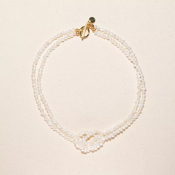 

Женское ожерелье Cece с позолотой 18 карат и пресноводным жемчугом, 17 дюймов Joey Baby, white