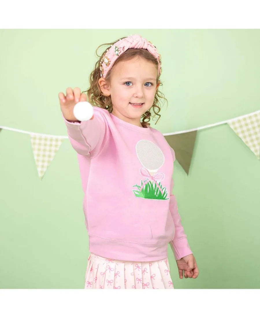 Толстовка с бантиком в виде мяча для гольфа для маленьких девочек Sweet Wink, розовый — фото 4