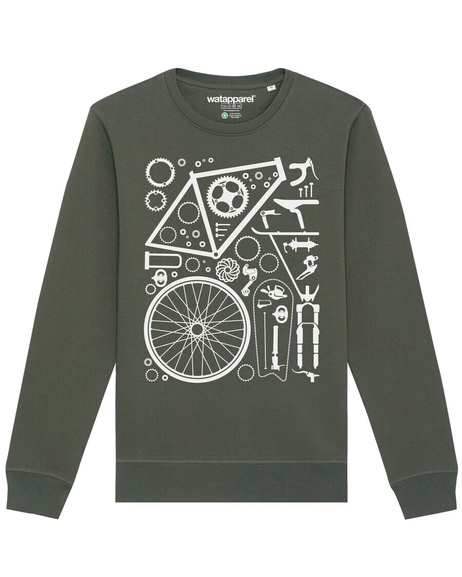 

Свитер Watapparel Sweatshirt Fahrradteile, темно-зеленый