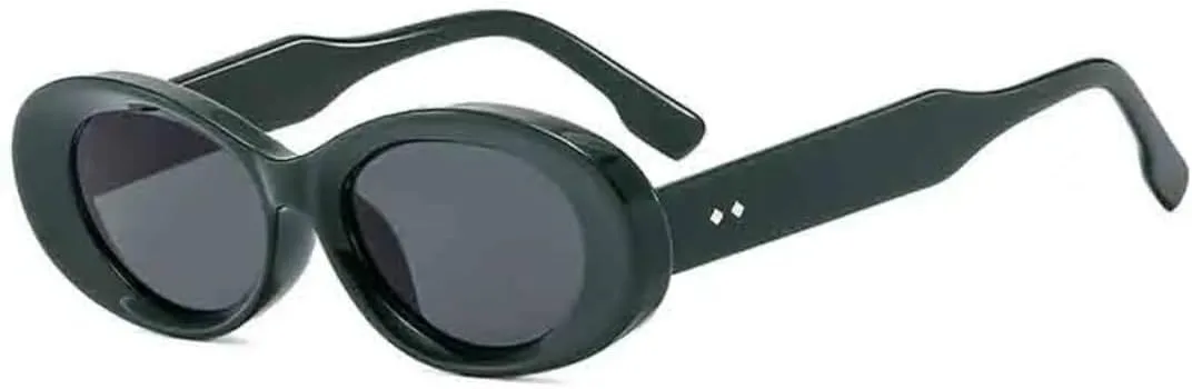 

Солнцезащитные очки с защитой UV400 | Овальная маленькая оправа | для женщин и мужчин | для занятий спортом на открытом воздухе и вождения DSVIGF, Green Gray