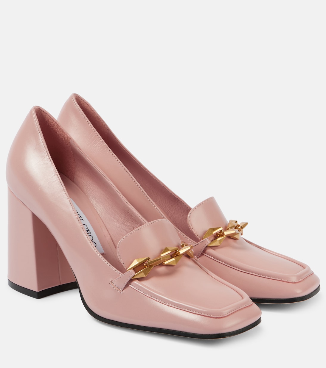 Кожаные туфли-лоферы Diamond Tilda 85 Jimmy Choo, Rose