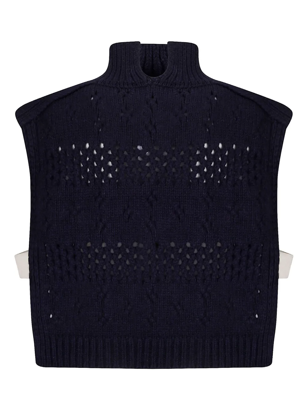 

Топ открытой вязки с высоким воротом Sibel Saral, черный