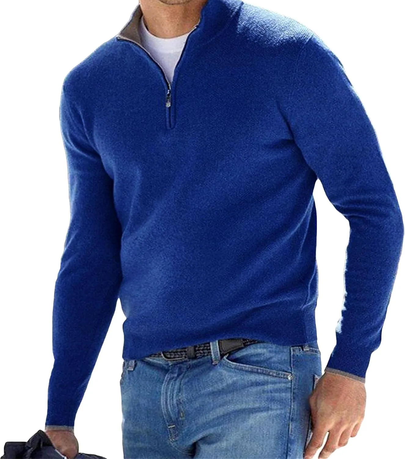 

Мужской свитер с молнией на четверть