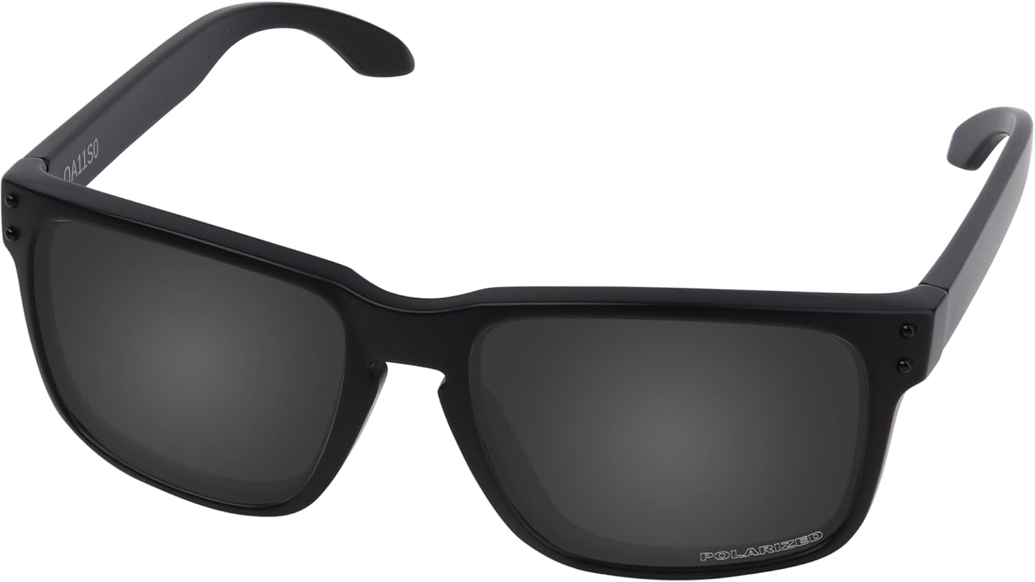 

Квадратные поляризованные солнцезащитные очки для мужчин и женщин, для активного отдыха, вождения, езды на велосипеде, с линзами, защищающими от УФ-излучения UV400 LenzReborn, Black Frame Black Rivet Dark Black Lens