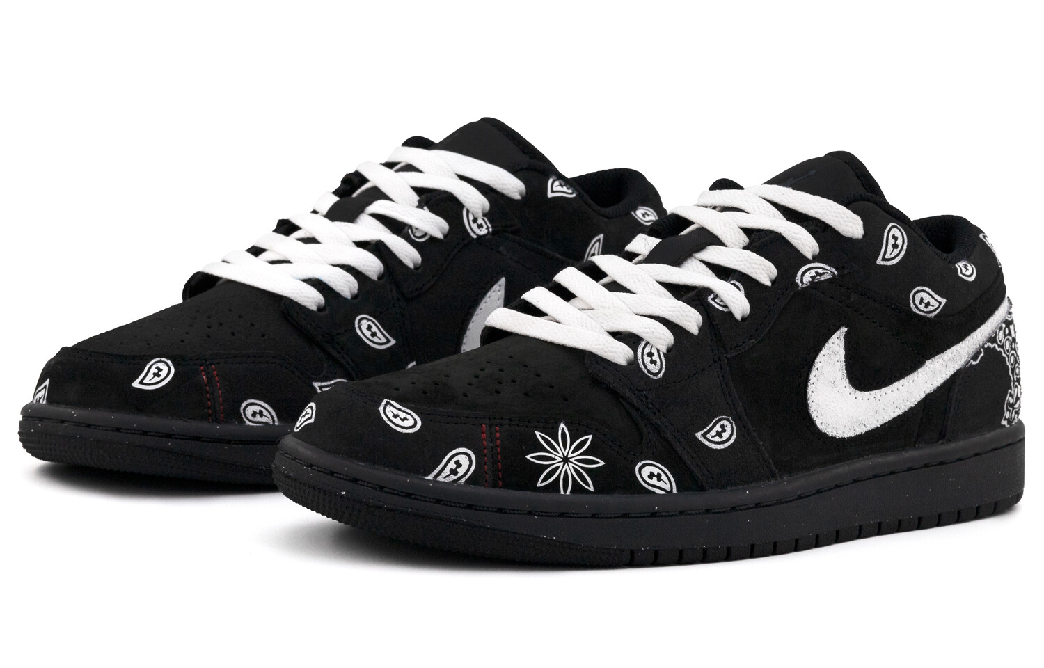 Кроссовки Air JORDAN 1 Vintage Basketball Shoes Men Low-Top Black White — фото 3