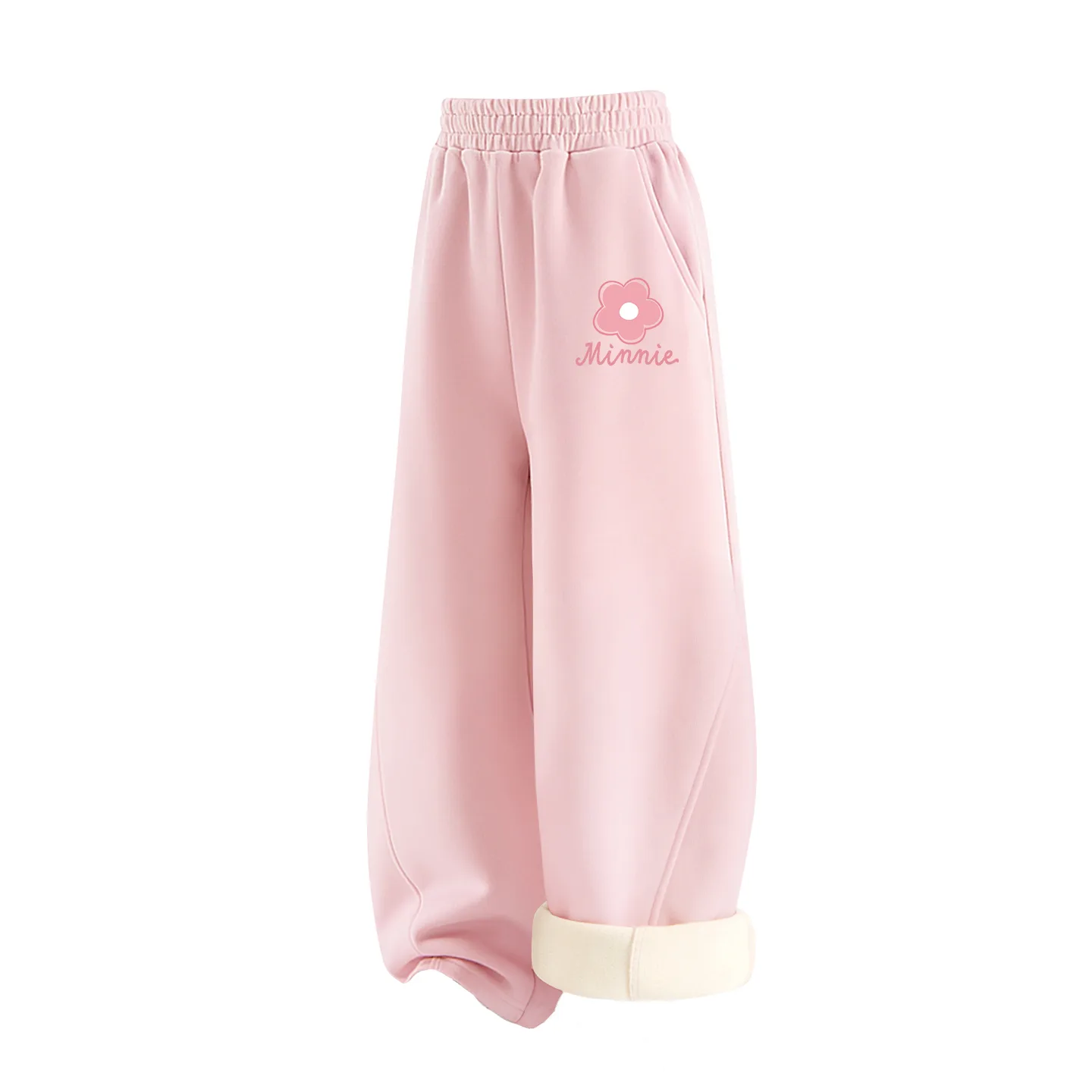 Детские вязаные спортивные штаны Moderate Disney, [Thickened and Fleece-Lined]Di Passionate Nini K Lotus Pink — фото 3