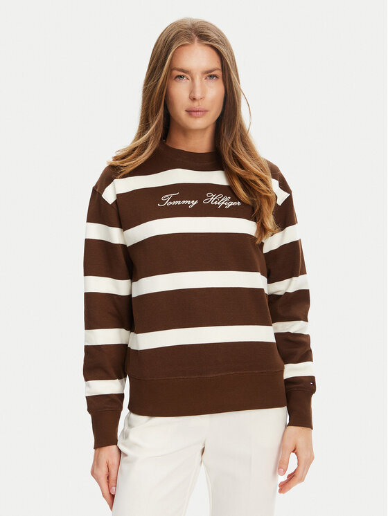 

Свитшот regular fit Script WW0WW45743 Tommy Hilfiger, коричневый