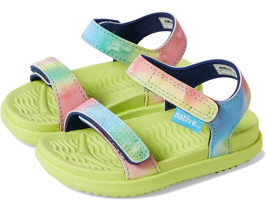 

Сандалии Native Shoes Charley Sugarlite Print, цвет Celery Green/Celery Green/Rainbow Tie-Dye