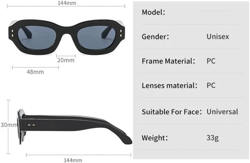 

Винтажные маленькие солнцезащитные очки 2027 года для женщин, ретро-овальные солнцезащитные очки для мужчин и женщин, защита от ультрафиолета UV400 MTZJH, Black Blue