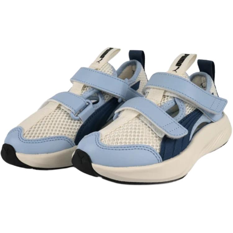 Детские сандалии с низким верхом, устойчивые к истиранию PUMA, бежевый/синий — фото 2
