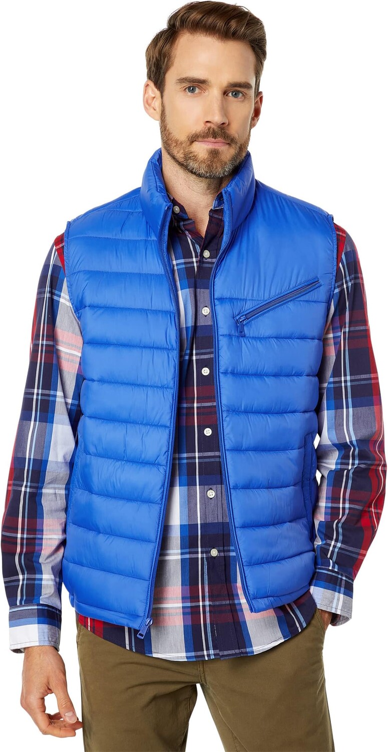 

Утепленный жилет Cole Haan Zip Front Quilted Vest, цвет Cobalt