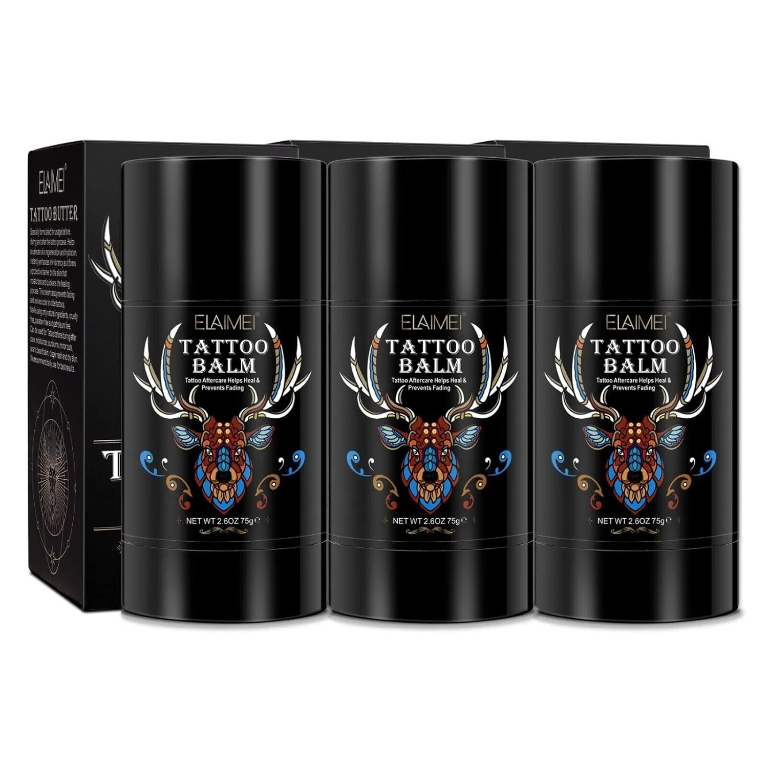 Набор бальзамов для тату P-Beauty, 3 x 75 г P-Beauty Cosmetic Accessories, 3 X Balm
