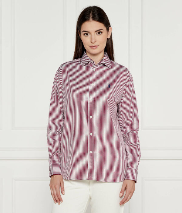 

Рубашка женская Polo Ralph Lauren в полоску, красный