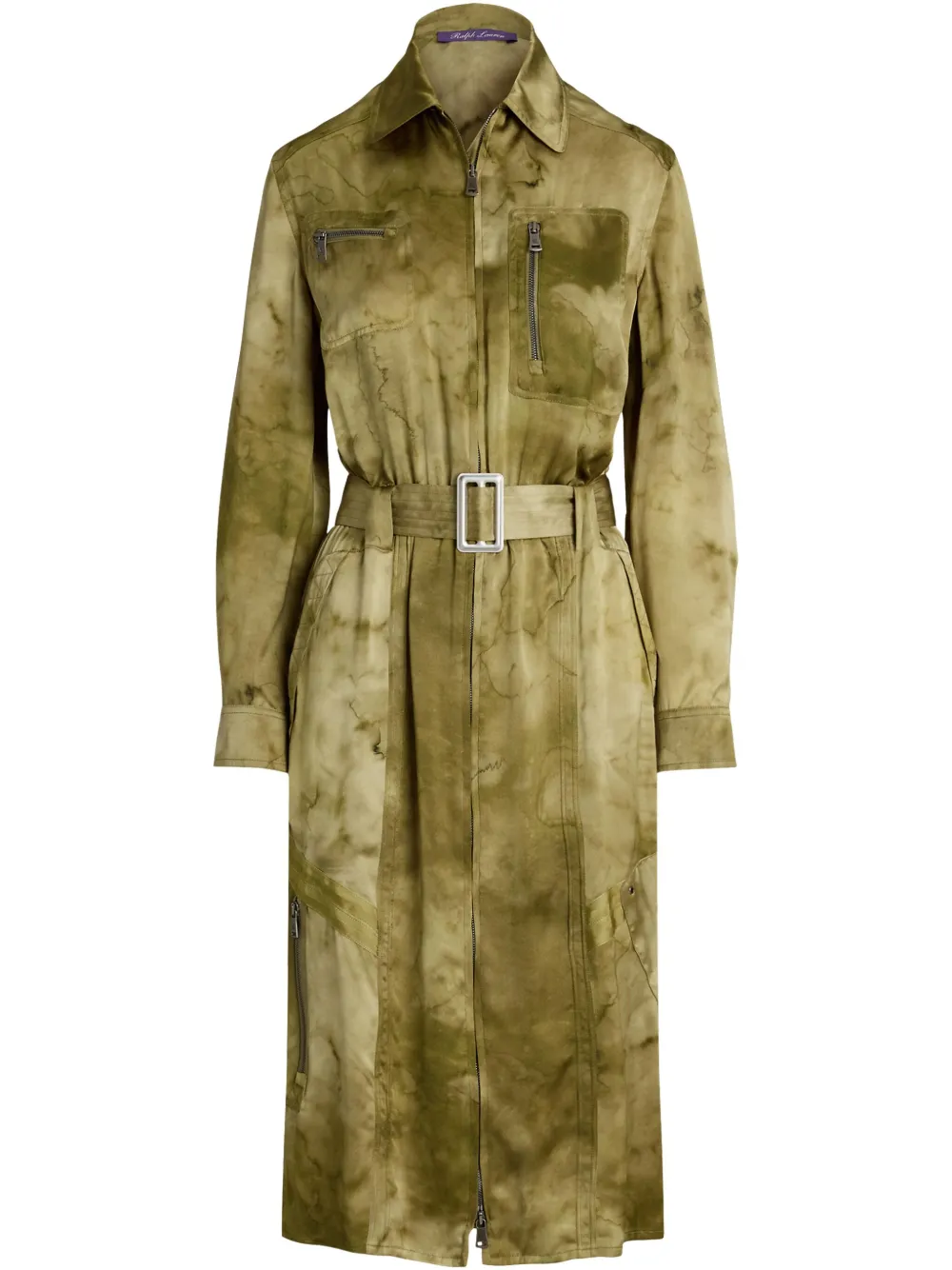 

Платье-рубашка с поясом Ralph Lauren Collection, зеленый