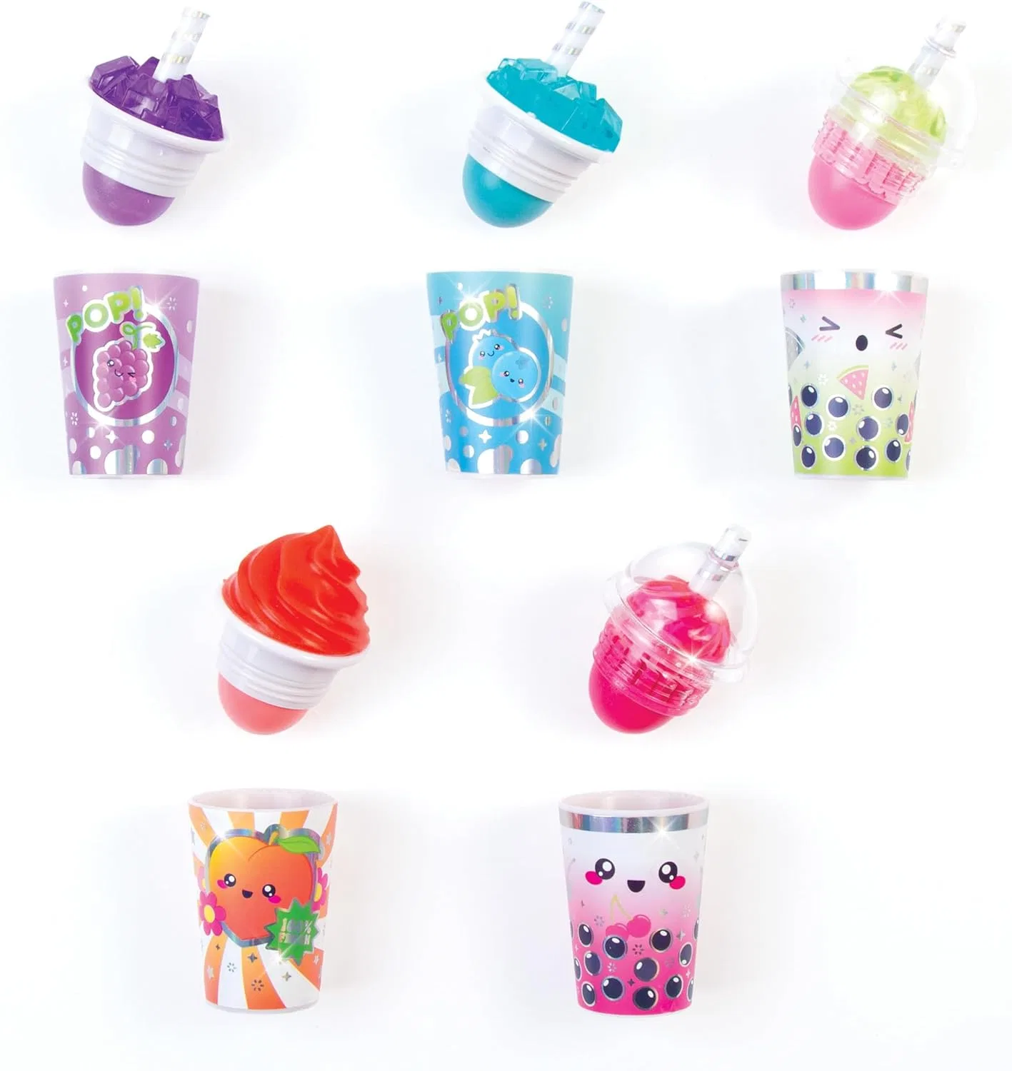 Автомат с косметикой Fruity Beauty Make It Real, блеск для губ со вкусом фруктов, 5 штук — фото 3