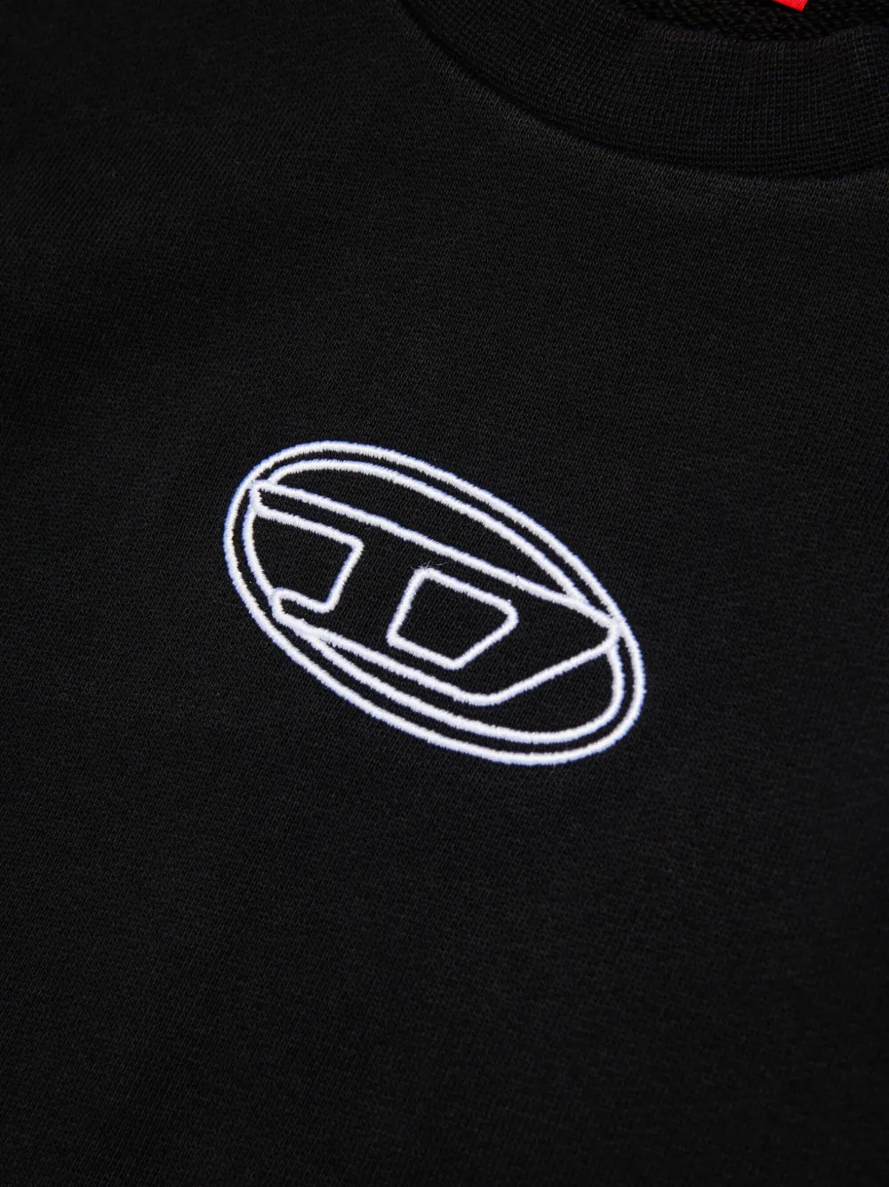 Толстовка с вышитым логотипом Oval D Diesel Kids, черный — фото 4