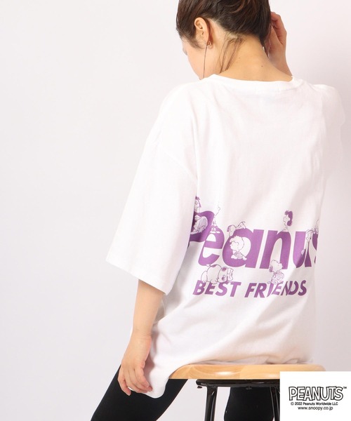 

Футболка с коротким рукавом, оверсайз PEANUTS, белый