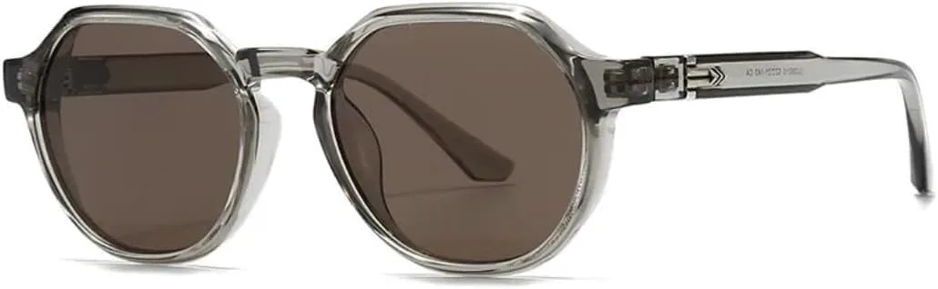 

Солнцезащитные очки для мужчин и женщин - защита UV400 - круглая оправа, черные линзы, для занятий спортом на открытом воздухе и вождения LXLHWN, Tyj510-6