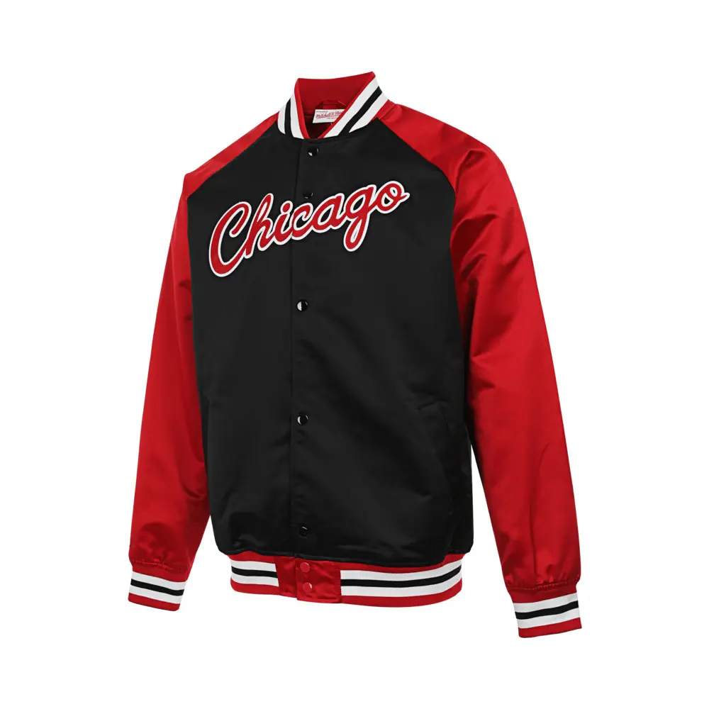 

Mitchell Ness Вышитая бейсбольная куртка Mitchell & Ness, Red/Black Color