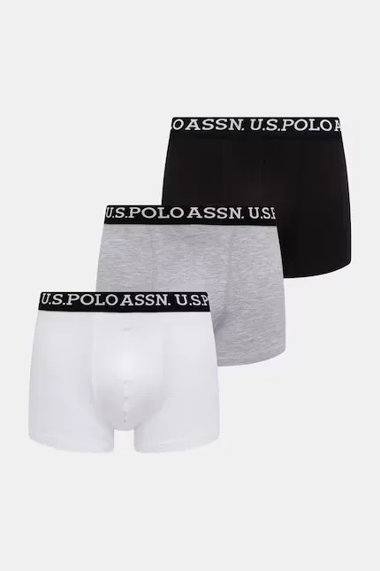 Боксеры 3 шт U.S. Polo Assn, серый