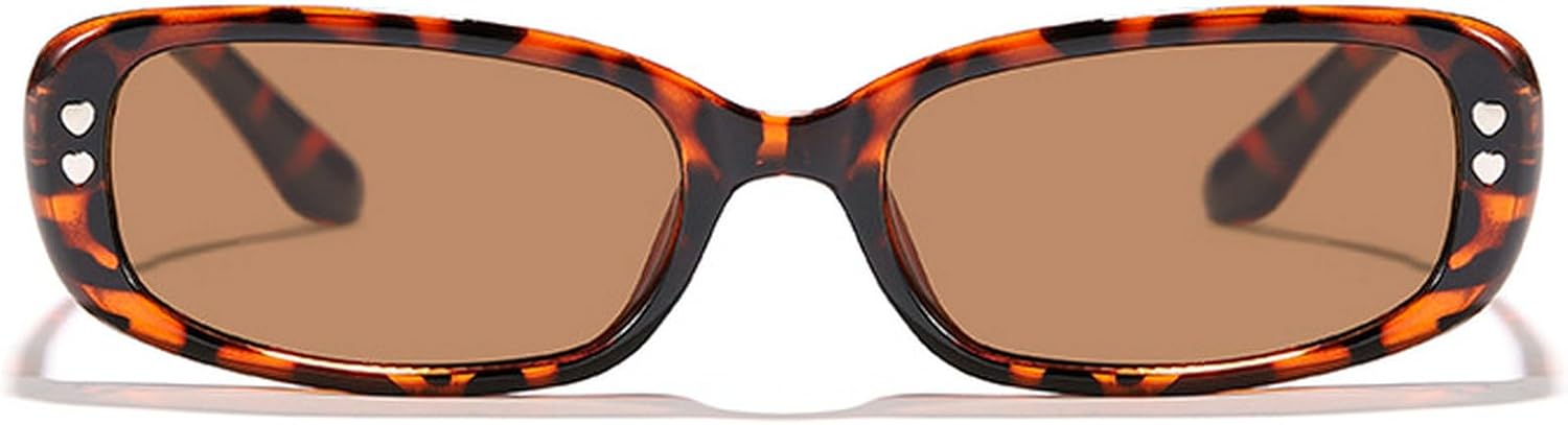 

Ретро-стиль, прямоугольные и квадратные солнцезащитные очки для женщин и мужчин, классический винтаж 90-х, маленькие солнцезащитные очки, модные узкие солнцезащитные очки mincl, Leopard