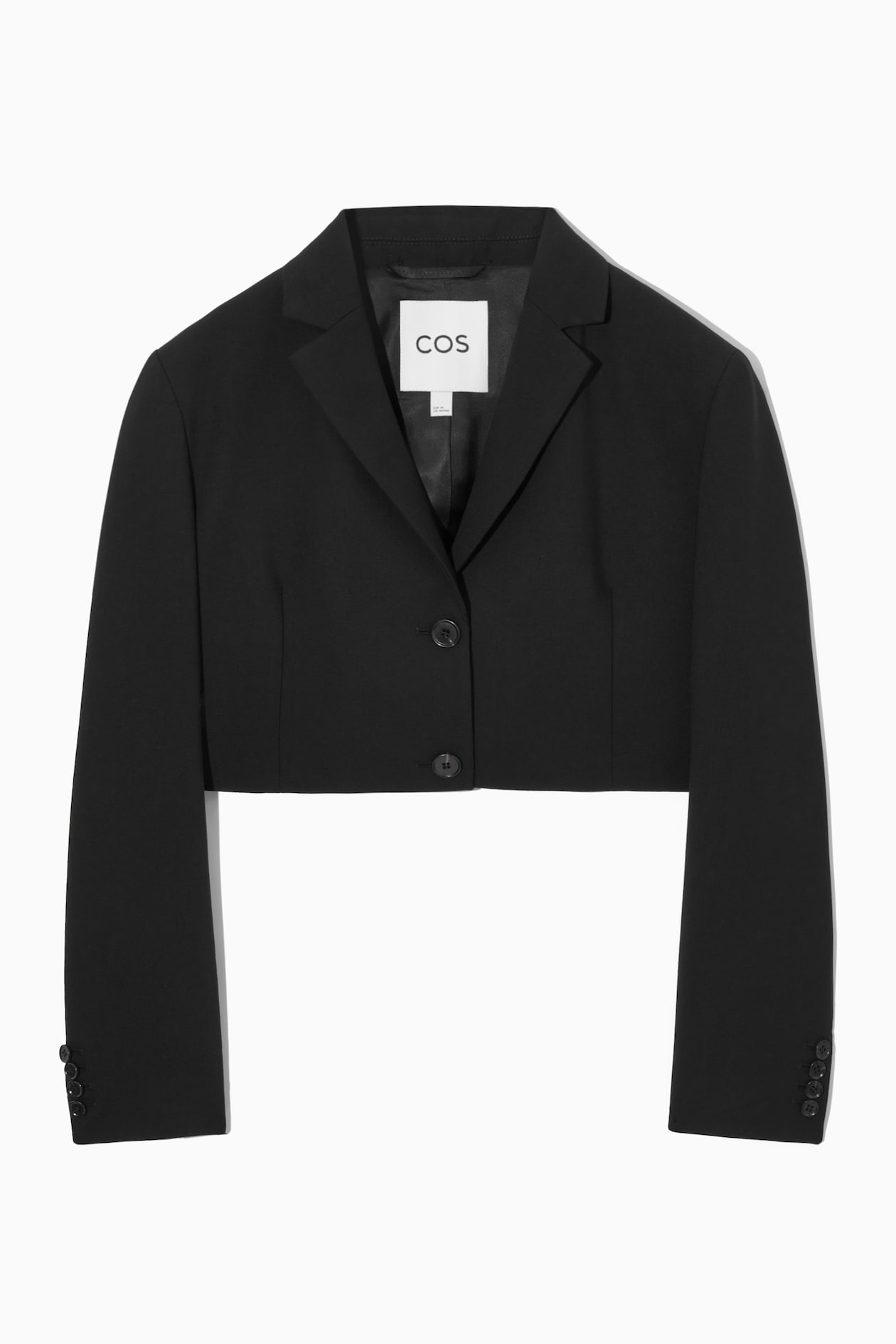 

Короткая шерстяная куртка-regular fit COS, черный