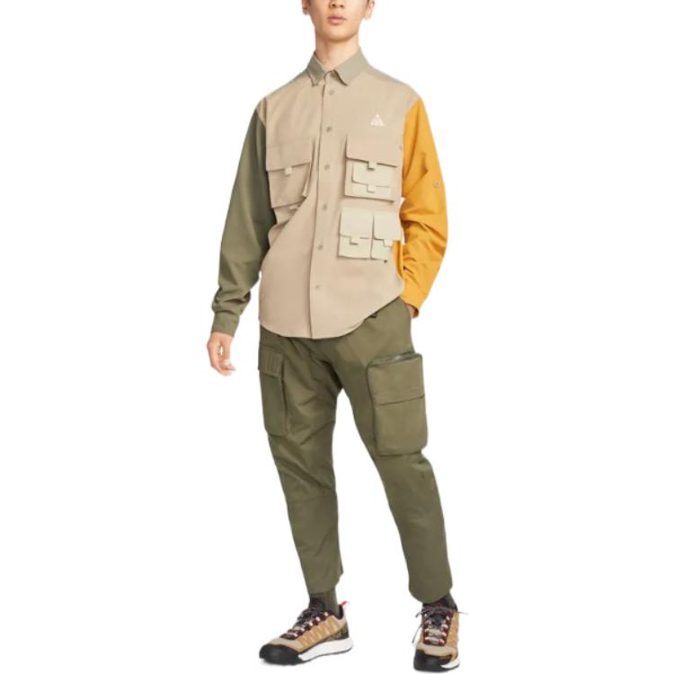 Мужская футболка Nike ACG Dri-FIT UV Devastation Trail с множеством карманов, цветными блоками и длинными рукавами DN3937-247 — фото 3
