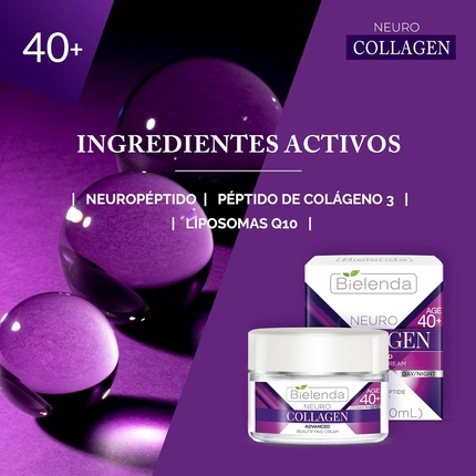 Крем для лица Bielenda — Увлажняющий Neuro Collagen для устранения морщин и лифтинга — фото 3