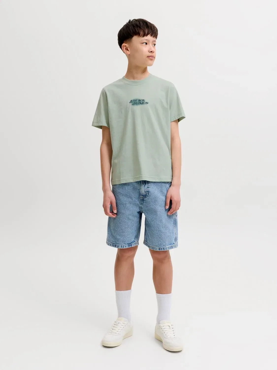 Футболка с логотипом JACK & JONES Junior, серо-бирюзовый — фото 4