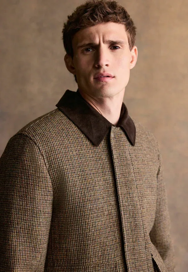 Куртка Regular Fit Signature Harris Tweed Light Jacket Next, коричневый — фото 4