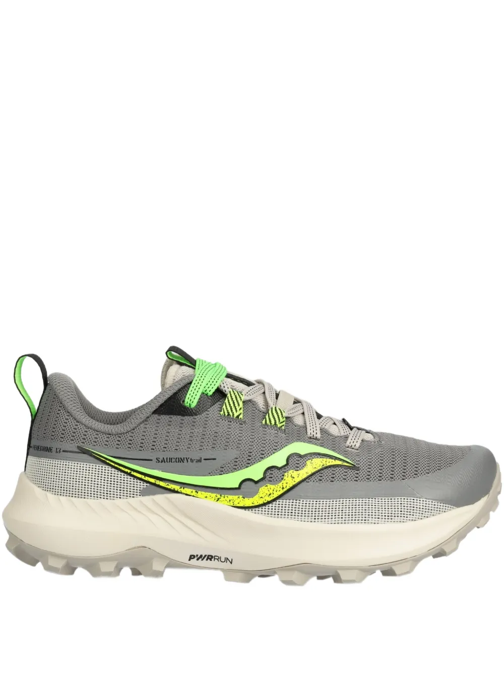 Кроссовки Peregrine 13 с логотипом и шнуровкой для высокой производительности Saucony, серый