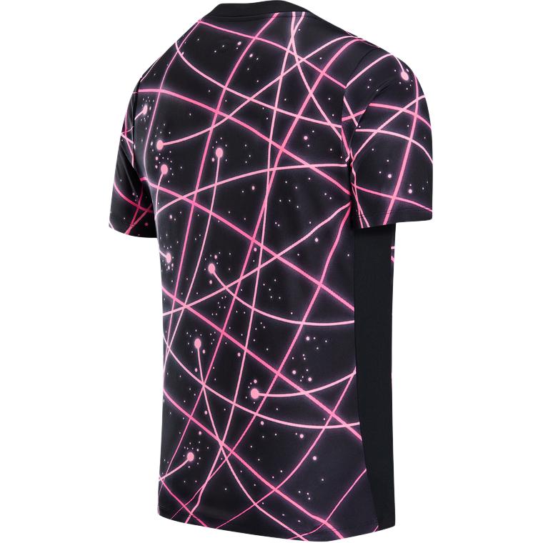 Футболка Nike Paris Saint Germain Academy Pro Men's Nike Dri FIT Soccer Pre Match Short Sleeve Top Jordan, черный/красный/розовый — фото 3