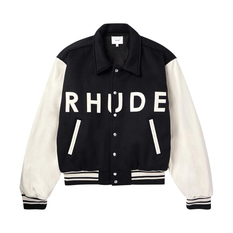 

Куртка Rhude Collegiate Jacket Black/Cream, черный