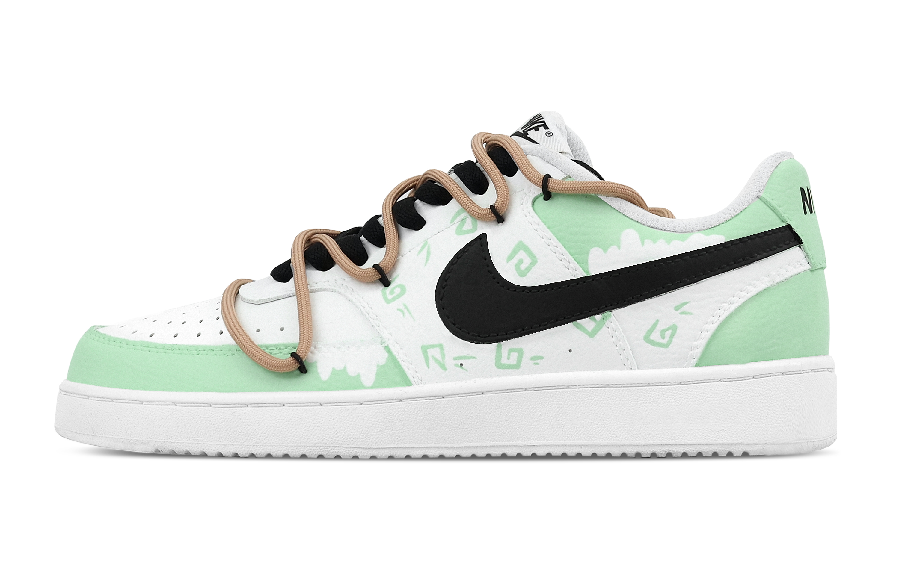 

Nike Кроссовки Court Vision 1 Mint Mambo с низким верхом, противоскользящие, износостойкие, мужские, светло-зеленые