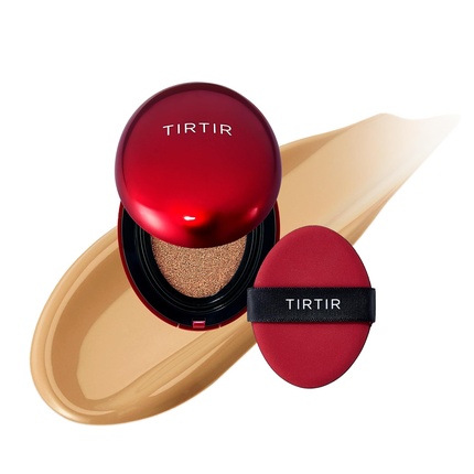 

TIRTIR Mask Fit Red Cushion Foundation Стойкая легкая наращиваемая кроющая основа с полуматовым финишем Корейская тональная основа-кушон 0,15 жидких унций 29N Натуральный бежевый