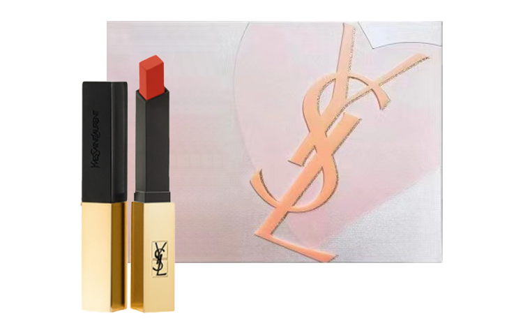 SAINT LAURENT Ограниченная серия наборов для макияжа Small Gold Bar с черными полосками, легко наносить — фото 4