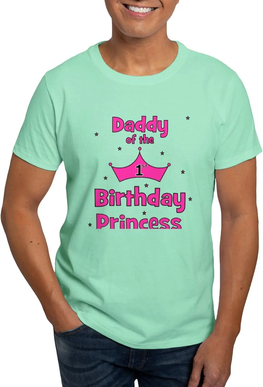 

Футболка CafePress OfthebirthdayprincessDaddy, мужская, 100% Cotton, Classic Graphic, белая