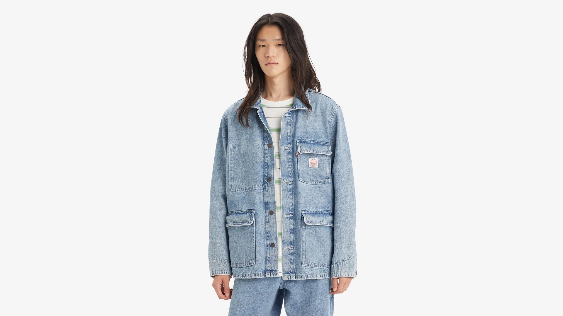 

Пальто инженера Broadway Levi's, цвет Put In Work Coat - Medium Wash