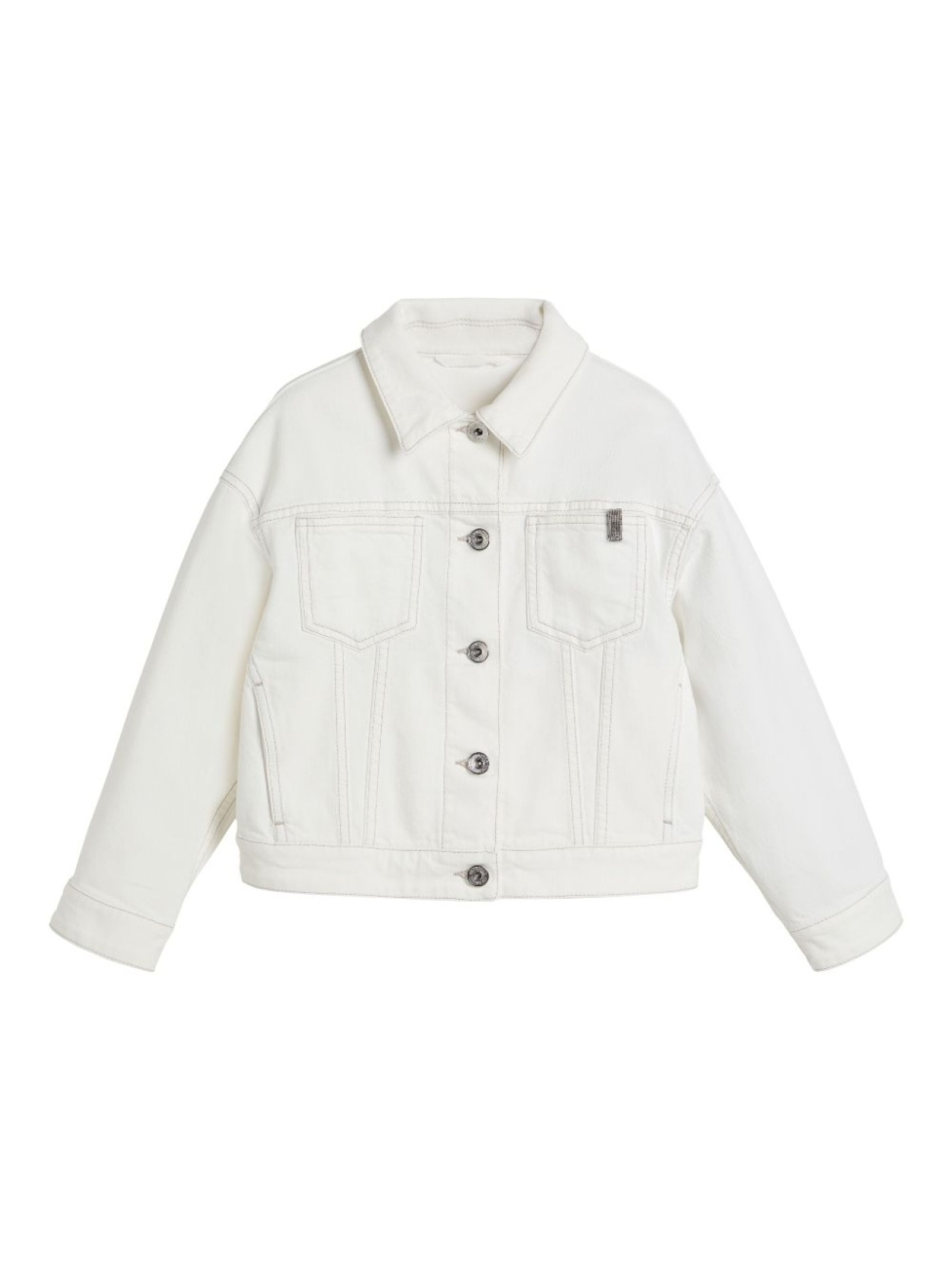 

Brunello Cucinelli Kids джинсовая куртка, белый